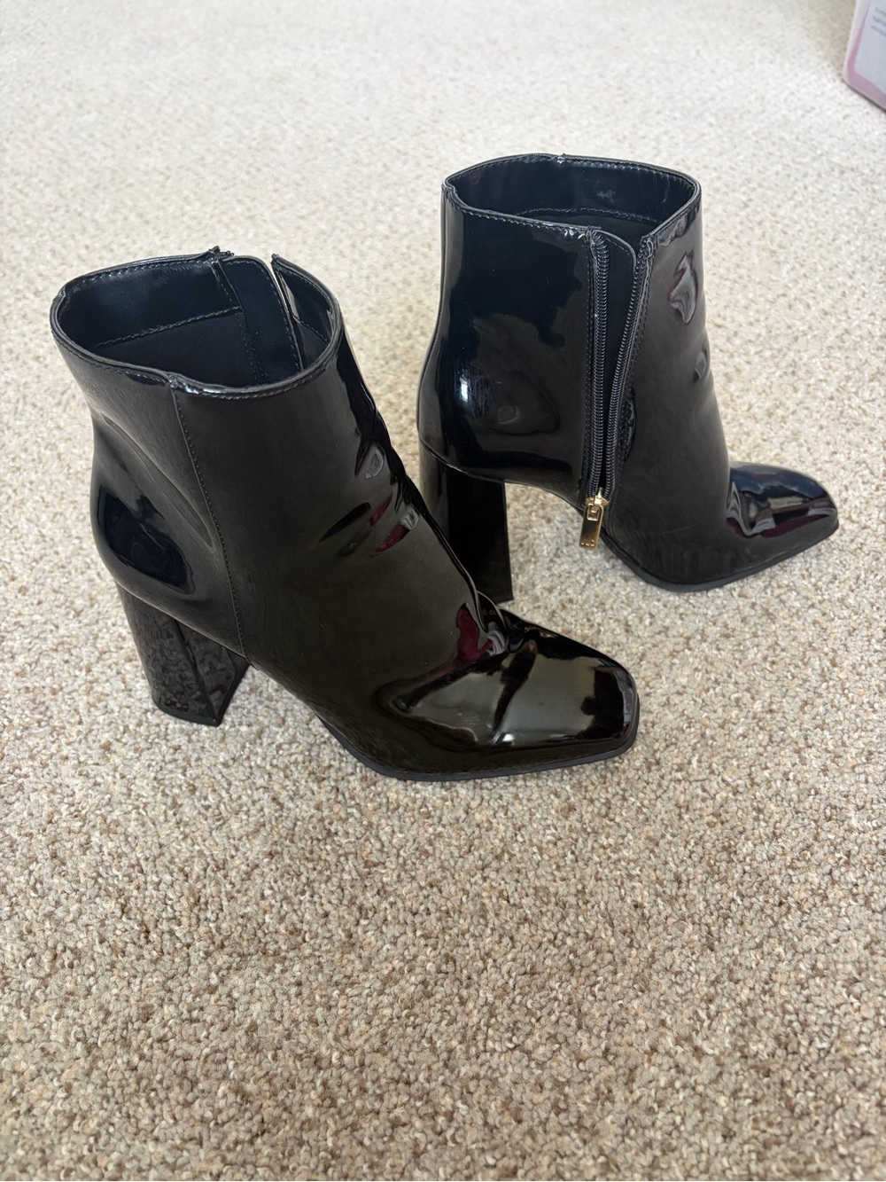 Women's Black Ankle Boots - Stylish Block Heel